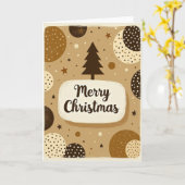 Vintage Merry Christmas Card カード (黄色い花)