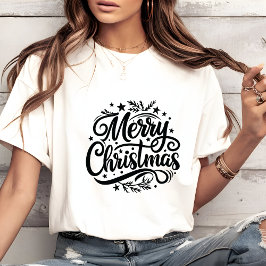 Vintage Merry Christmas - Festive and Elegant Tシャツ
