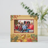 Vintage Merry Christmas New Year card シーズンカード (スタンド正面)