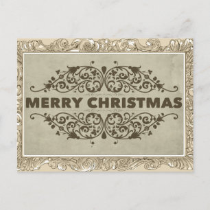 Vintage Merry Christmas Postcard ポストカード
