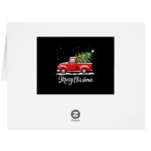 Vintage Merry Christmas Red Truck Old Fashioned Ch (裏面横)
