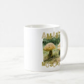 Vintage merry mushroom lovers, Amanita muscaria コーヒーマグカップ (正面右)