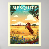 Vintage Mesquite Texas ポスター (正面)