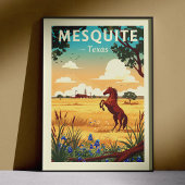 Vintage Mesquite Texas ポスター