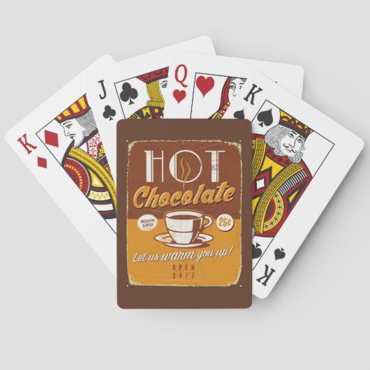 Vintage metal sign - Hot Chocolate トランプ (裏面)