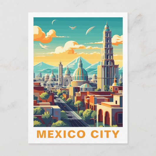 Vintage Mexico City, Mexico: Travel Postcard ポストカード (正面)