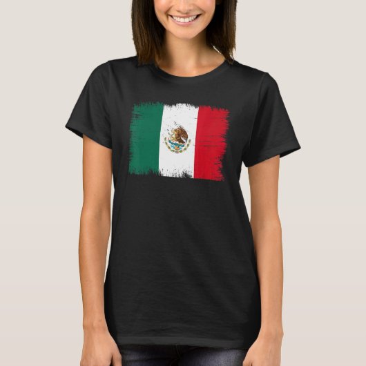Vintage Mexico Flag Mexican Independence Day Tシャツ (正面)