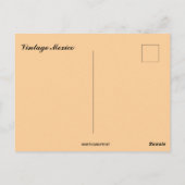 Vintage Mexico Map ポストカード (裏面)