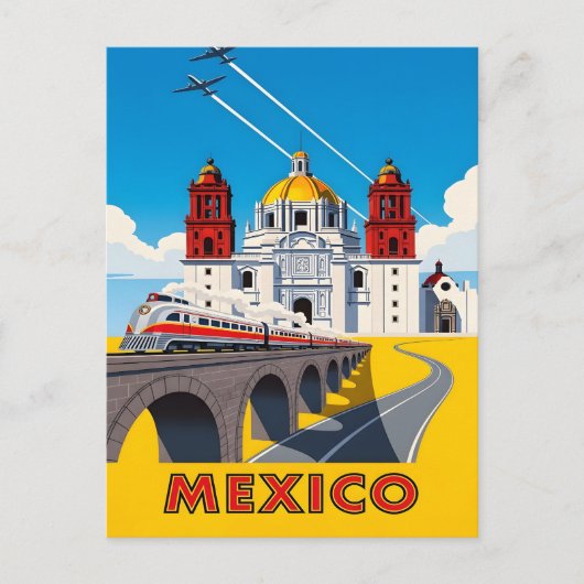 Vintage Mexico travel 案内ポストカード (正面)