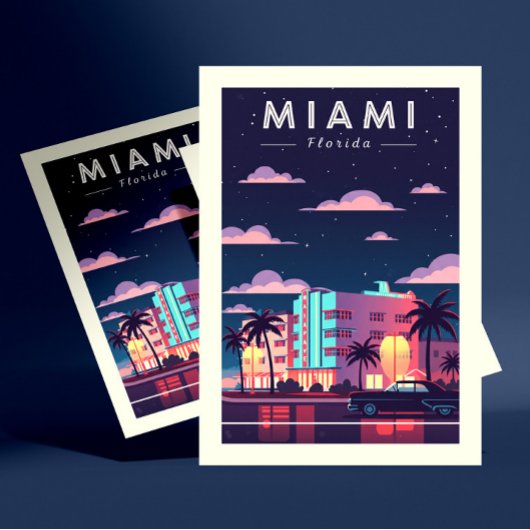 Vintage  Miami ポストカード