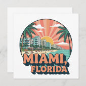 Vintage Miami Florida 80s Art Travel Logo (正面/裏面)