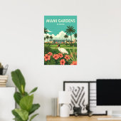 Vintage Miami Gardens Florida ポスター (ホームオフィス)