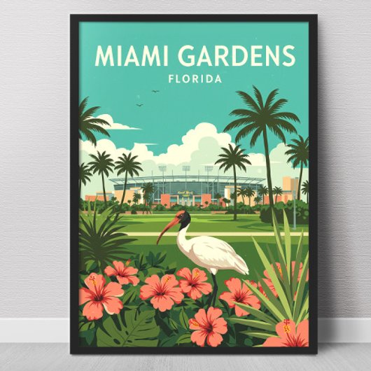 Vintage Miami Gardens Florida ポスター