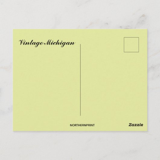 Vintage Michigan Map ポストカード (裏面)