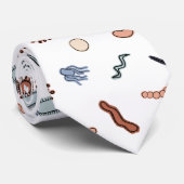 Vintage Microbiology - Black Outlines on White ネクタイ (ロール)