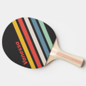 Vintage Midnight Angled Striping with Name 卓球ラケット (横)