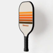 Vintage Midnight Sunrise Across Striping with Name ピックルボールラケット (左)