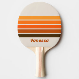 Vintage Midnight Sunrise Across Striping with Name 卓球ラケット