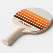 Vintage Midnight Sunrise Across Striping with Name 卓球ラケット (正面アングル)