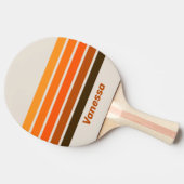 Vintage Midnight Sunrise Across Striping with Name 卓球ラケット (横)