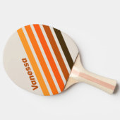 Vintage Midnight Sunrise Angled Striping with Name 卓球ラケット (横)