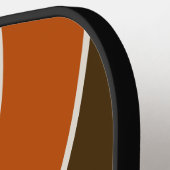 Vintage Midnight Sunrise Circle Stripe with Name ピックルボールラケット (左詳細)