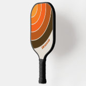 Vintage Midnight Sunrise Circle Stripe with Name ピックルボールラケット (左)