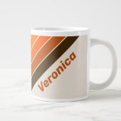 Vintage Midnight Sunrise Stripes with Name ジャンボコーヒーマグカップ (右)