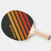 Vintage Midnight Sunset Angled Striping with Name 卓球ラケット (横)