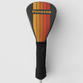 Vintage Midnight Sunset Pin Striped with Name ゴルフヘッドカバー