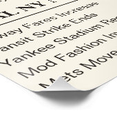 Vintage Milestone Birthday Newspaper - Custom Year ポスター (コーナー)