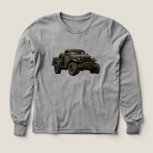 Vintage Military Off-Road Truck Illustration (デザイン正面)