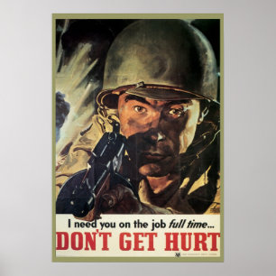 Vintage Military Poster from WWI and WWII ポスター