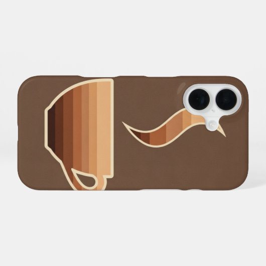 Vintage Minimal Espresso iPhone 16ケース (裏面横)