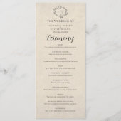 Vintage Minimalist Boho Wedding Program プログラム (正面)