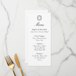 Vintage Minimalist Elegant Script Wedding Menu メニュー