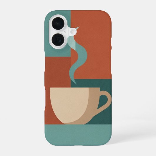 Vintage Minimalist Espresso Cup iPhone 16ケース (裏面)