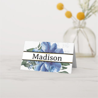 Vintage Minimalist Floral Personalized Place Card プレイスカード