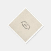 Vintage Minimalist Wedding Napkin スタンダードカクテルナプキン (角)