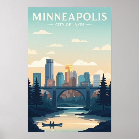 Vintage Minneapolis ポスター (正面)