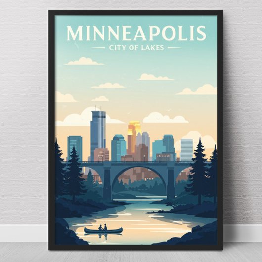 Vintage Minneapolis ポスター