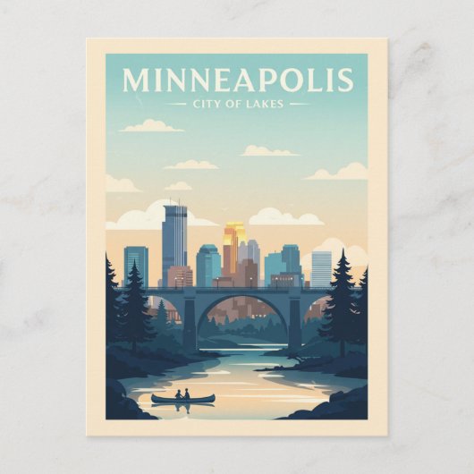 Vintage Minneapolis ポストカード (正面)