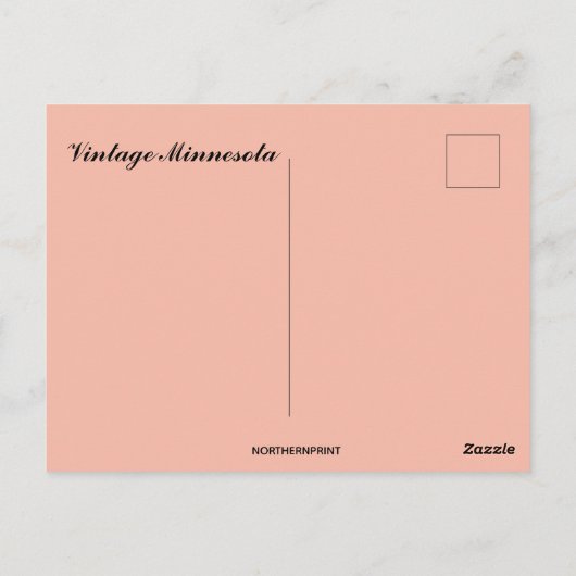 Vintage Minnesota Map ポストカード (裏面)