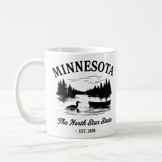 Vintage Minnesota Travel コーヒーマグカップ (左)