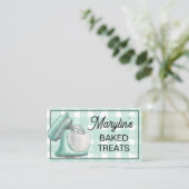 Vintage Mint Mixer | Gingham Check Bakery  名刺 (スタンド正面)