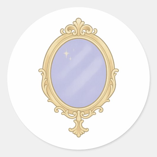 Vintage mirror with glow ラウンドシール (正面)