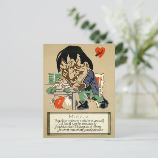 Vintage Miser Postcard ポストカード (スタンド正面)