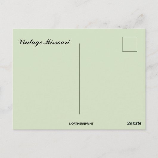 Vintage Missouri ポストカード (裏面)