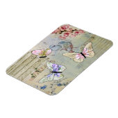 Vintage mit Schmetterlingen マグネット (左側)