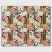 Vintage Mixed-Media Collage - Distressed Paper (2) ラッピングペーパー (フラット)
